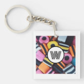 Zoethout Allsorts Lover Monogram Initiaal Plezier Sleutelhanger (Voorkant)