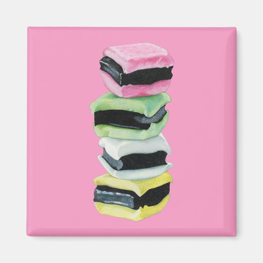 Zoethout Allsorts roze Magnet (Voorkant)