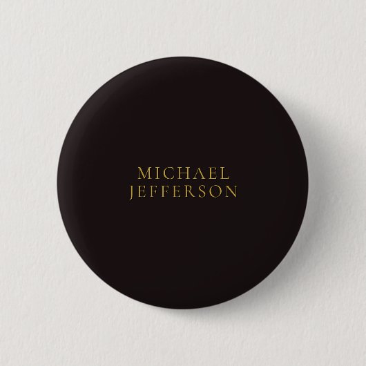 Zoethout Black Gold Minimalistisch Eenvoudig Moder Ronde Button 5,7 Cm (Voorkant)