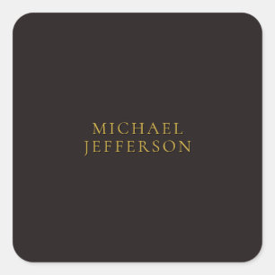 Zoethout Black Gold Minimalistisch Eenvoudig Moder Vierkante Sticker