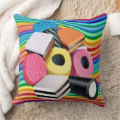 Zoethout snoep regenboogkussen. kussen (Deken)