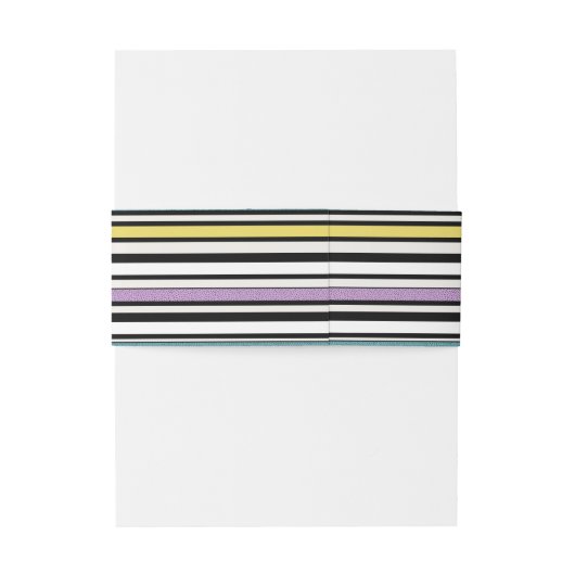 Zoethout snoep streep - bruiloft buik band uitnodigingen wikkel (Achterkant Voorbeeld)