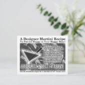 Zoethout Stick Snoep Martini Recept Kaart Briefkaa (Staand voorkant)