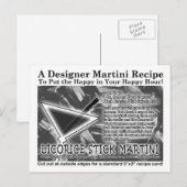 Zoethout Stick Snoep Martini Recept Kaart Briefkaa (Voorkant / Achterkant)
