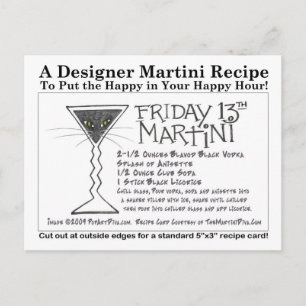Zoethout Stick vrijdag 13e Martini Recept Kaart