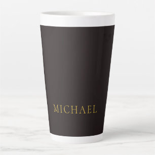 Zoethout Zwart Goud Minimalistisch Eenvoudig Moder Latte Mok