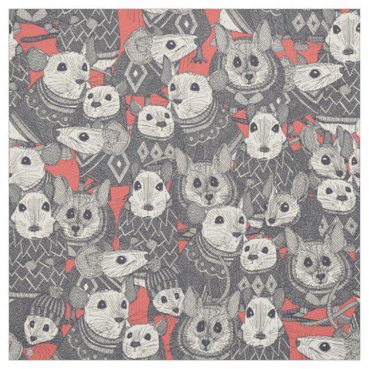 zoethoutkoraalrood stof (Swatch)