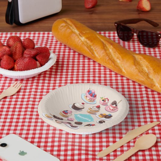 Zoetigheden 7" Papieren Kom (Picknick)