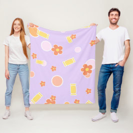 zoetigheden en bloemen fleece deken