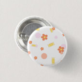 zoetigheden en bloemen ronde button 3,2 cm (Voorkant /achterkant)