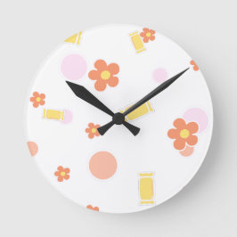 zoetigheden en bloemen ronde klok