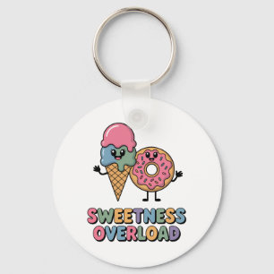 Zoetigheid Overload Donut & Ijs Kinderen Sleutelhanger