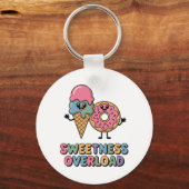 Zoetigheid Overload | Donut & Ijs Kinderen Sleutelhanger (Achterkant)