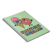 Zoetigheid Overload | Donut & Ijsje Kinderen Notitieboek (Rechterzijde)