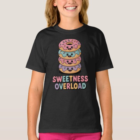 Zoetigheid Overload | Donut Kids T-shirt (Voorkant)