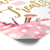 Zoetjes en behandelde spa-party Makeup Glamor Girl Poster (Hoek)