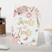 Zoetjes en behandelde spa-party Makeup Glamor Girl Reclamebord Met Voetstuk (Insitu)