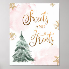 Zoetjes en behandelde zweet en Baby shower Poster
