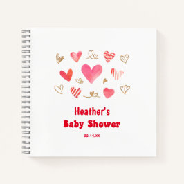 Zoetjes Valentijnsdag Baby Shower Guestbook Notitieboek