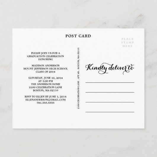 zoetste Afstudeerder | Afstuderen Briefkaart uitno (Achterkant)