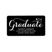 Zoetste Afstudeerder | Etiket adres Afstuderen (Voorkant)