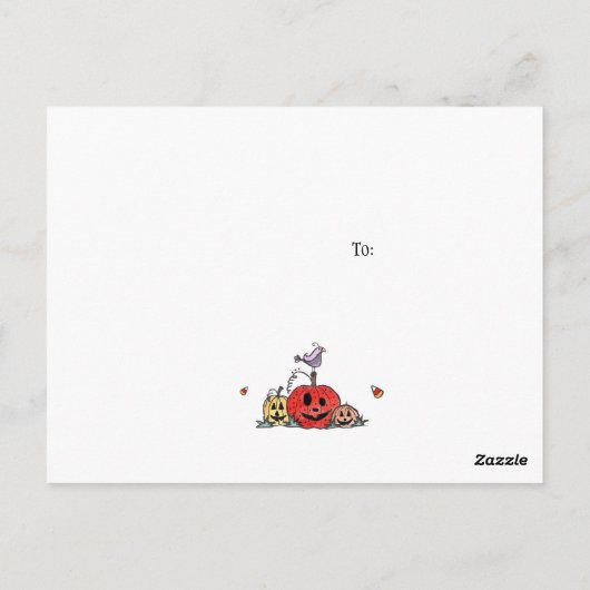 Zoetste Candy Corn Tree Halloween Briefkaart (Achterkant)