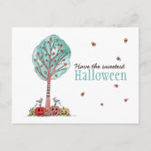 Zoetste Candy Corn Tree Halloween Briefkaart (Voorkant)