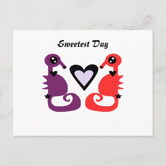 Zoetste dag zeeppaarden briefkaart (Voorkant)