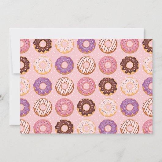 ZOETSTE EEN roze ijsdonuts eerste verjaardag foto Kaart (Achterkant)