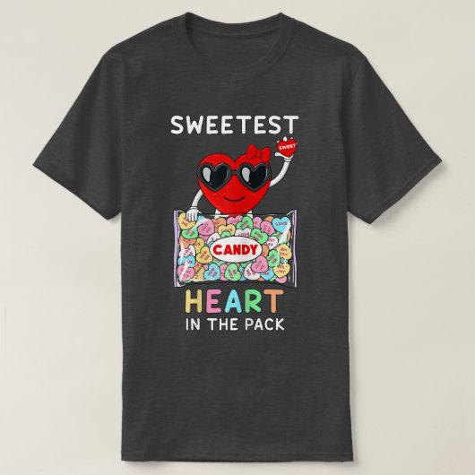 Zoetste hart in de Valentijnsdag van de verpakking T-shirt (Design voorkant)