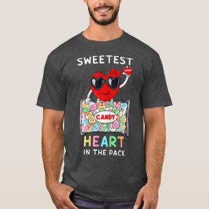 Zoetste hart in de Valentijnsdag van de verpakking T-shirt