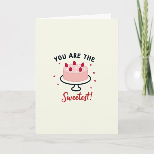 Zoetste Hartencakekaart Kaart (Voorkant)
