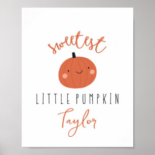 zoetste kleine pompoen Custom Name Poster