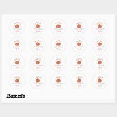 zoetste kleine pompoen Custom Name Ronde Sticker (Vel)