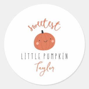 zoetste kleine pompoen Custom Name Ronde Sticker