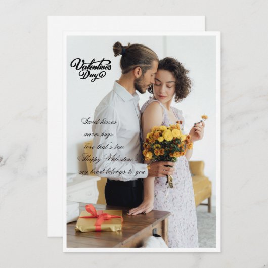 Zoetste knuffel Valentijn Kaart (Voorkant / Achterkant)