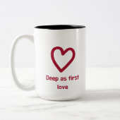 Zoetste koffiekop 'Liefde op het eerste gezicht' Tweekleurige Koffiemok (Links)