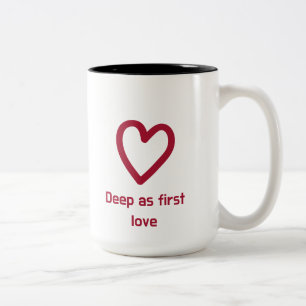 Zoetste koffiekop 'Liefde op het eerste gezicht' Tweekleurige Koffiemok