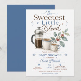 Zoetste Little Blend Koffie Baby Shower Kaart