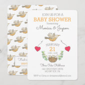 Zoetste mama vezel die over nestBaby shower vliegt Kaart (Voorkant / Achterkant)