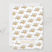 Zoetste mama vezel die over nestBaby shower vliegt Kaart (Achterkant)