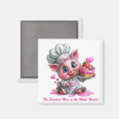 Zoetste Moeder Varken Chef Koelkastmagneet Magneet (Voorkant / Achterkant)