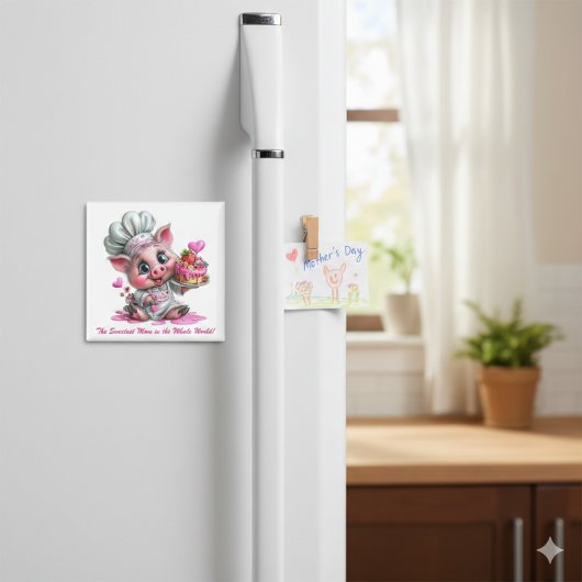 Zoetste Moeder Varken Chef Koelkastmagneet Magneet