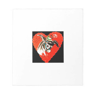 Zoetste mooie Vintage Valentijn Donkey Notitieblok