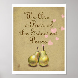 Zoetste peren Illustratie - Lettergrootte Poster