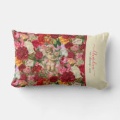 Zoetste Roos Cherub en Rozen Patroon Kussen (Achterkant)