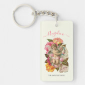 Zoetste Roos Victoriaans Cherub Sleutelhanger (Voorkant)