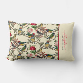 Zoetste Roos Vogels en Rozen Patroon Kussen
