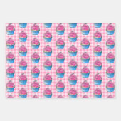 Zoetste Roze Cupcake Inpakpapier Vel (Voorkant)