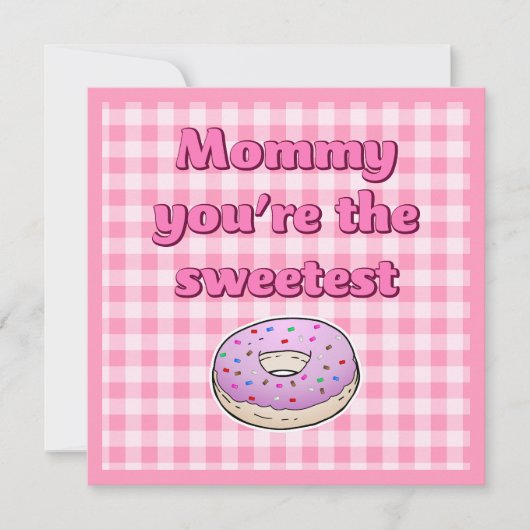 Zoetste Roze Donut Kaart (Voorkant)